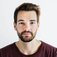 Portrait of white man isolated